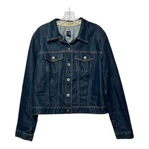 Gap Womens Size XL Vintage Y2K 2000 Classic‎ Button Up Denim Jean Jacket